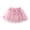 Pink, variant on Embroidery Tulle Tutu Skirt With Plaid Striped Rainbow Flower For Girls 1 10 Years Size 4-5T