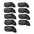 thumbnail image 1 of Cubiertas para cabezas de hierro de golf Sharpla 9 piezas protectores de varillas de golf Negro, 1 of 8