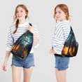 thumbnail image 4 of Universe Shoulder Backpack - Cosmic Star Field Pattern with Glow-in-the-Dark Details, Lightweight Anti-Theft Daypack, 4 of 4
