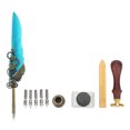 thumbnail image 4 of Juego De Bolígrafos De Plumas, Pluma Grabada, Punta Mecánica, 5 Puntas De Repuesto, Plumas De Ganso, Base De Latón Con Base De Soporte Para Escribir ANGGREK Otros, 4 of 8