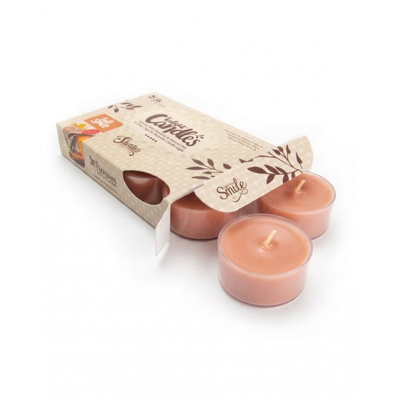 Fall Spice Tealight Candles - 6 Green Premium Scented Tea Lights - Natural Oils - Shortie's Candle Company