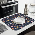 thumbnail image 3 of Pioneer Flower Floral Print Pattern Kitchen Dish Drying Mat 1 Pack, Ultra Absorbent Microfiber Drainer Mat, 16"x18", 3 of 6