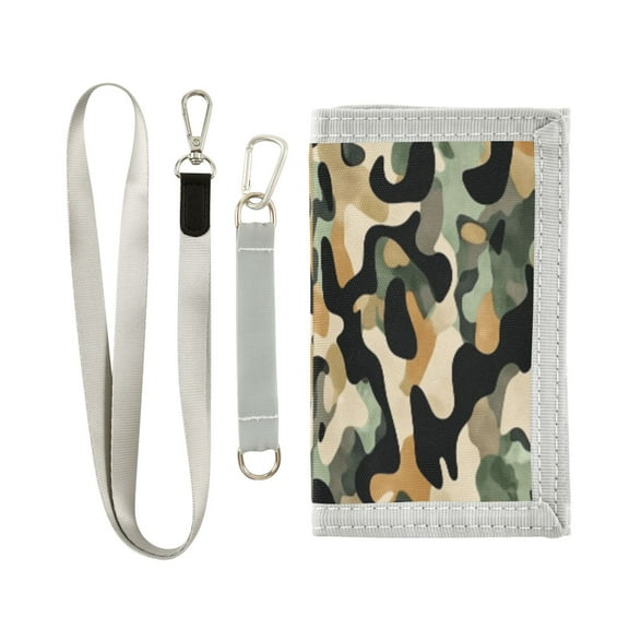 Men's and Women's Wallets Stylish and Functional Wallet Novelty Wallets Perfect Gift for All Occasions Earthy Tones Camouflage Pattern