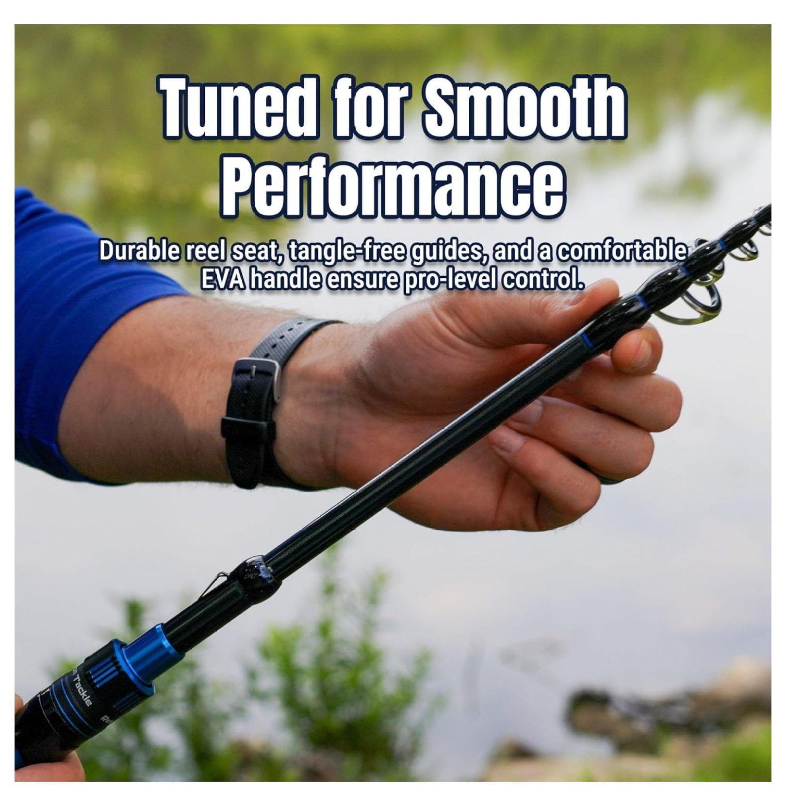 Telescopic Spinning Rod Series– Carbon Travel Fishing Rod – Collapsible Rod for Freshwater and Saltwater – Medium/Light or Medium/Heavy Action