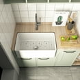 thumbnail image 3 of Farmhouse Kitchen Sinks Single Bowl Apron Undermount Vessel 30"x18"x10" Sink with Grid and Strainer, 3 of 12