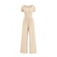 thumbnail image 1 of Mono Enterizo PRETTYGARDEN Mujer Cuello Cuadrado Pierna Ancha XS Beige, 1 of 8