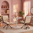 thumbnail image 5 of Set of 2 Modern Velvet Dining Chairs, Puffy Bubble Backrest Accent Chairs, 5 of 10