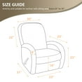 thumbnail image 2 of Recliner Sofa Slipcover, Four Piece High Stretchy Reclining Chair Cover, Machine Washable Spandex Jacquard Fabric, Bottom Elastic Easy to Install, 2 of 8