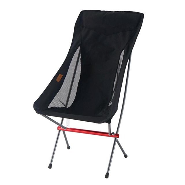 S SERENABLE Chaise Robuste de Camping Randonnée Pêche Sac à Dos Chaise de Plage Pliante Chaise de Terrasse Noire