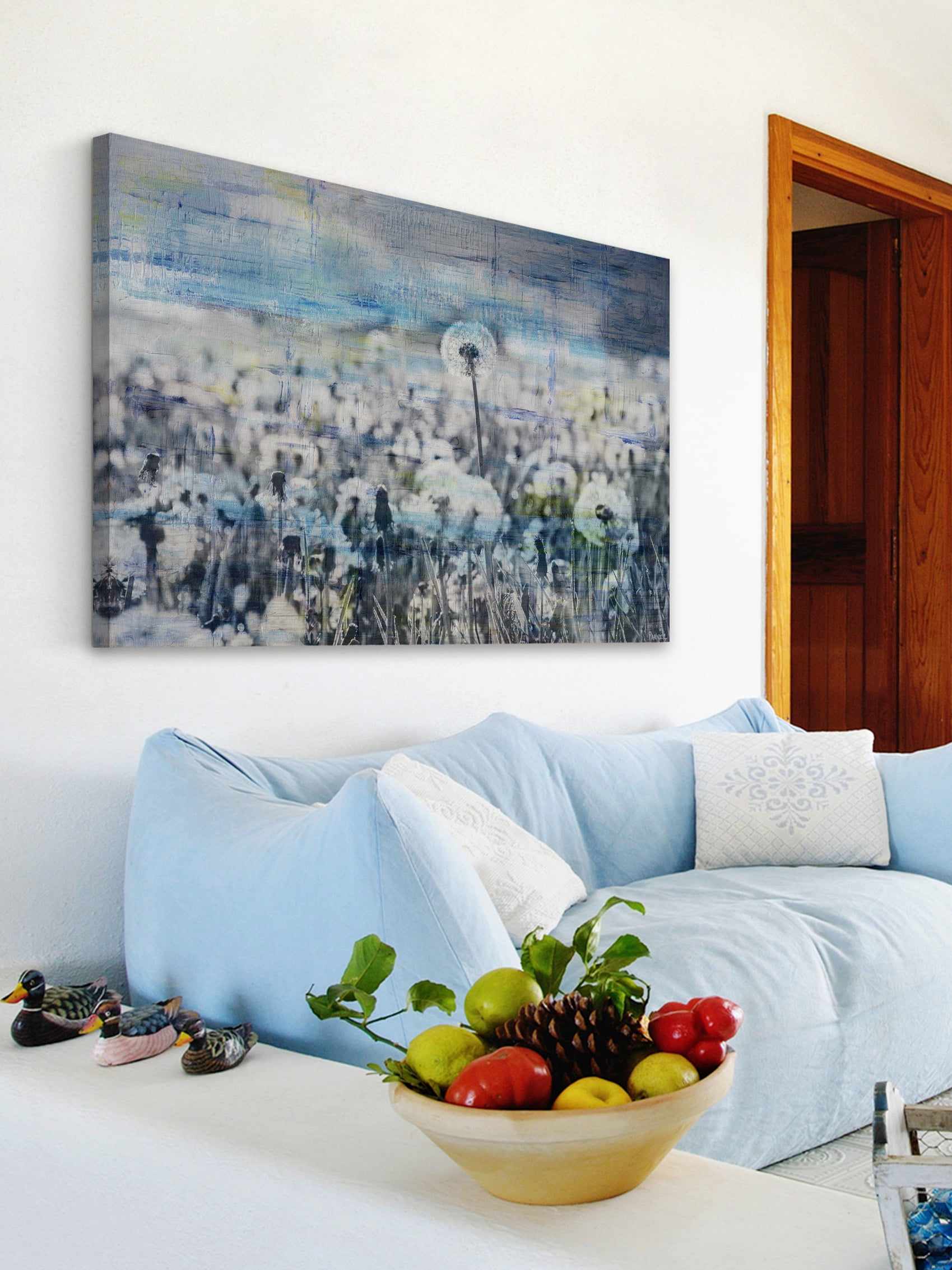 "Dandelion Sea" Painting Print on Wrapped Canvas