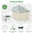 thumbnail image 4 of Aoodor Metal Raised Garden Bed - 42''(L) x 24''(W) x 17''(H) - Outdoor Garden Planter Box for Vegetables, Flowers, and Herbs - Beige (Set of 2), 4 of 8