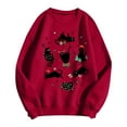 thumbnail image 4 of HNMKIU Chandail en Molleton à Col Rond pour Femmes Automne Hiver Imprimé de Noël, 4 of 4