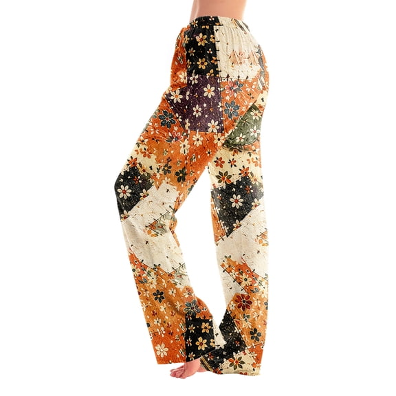 Trgacdwlo Cat Pumpkin Print Womens Pajama Bottoms Fall Halloween Pj Bottoms for Women Ghost Graphic Spooky Elastic Waist Womens Sleep Pants