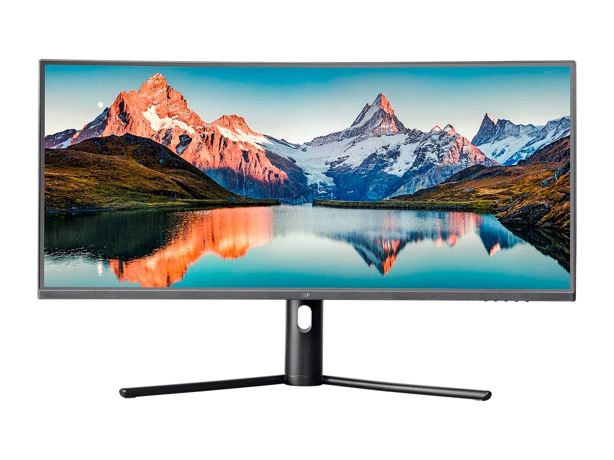 Monoprice 34in CrystalPro Curved Ultrawide Monitor 219, 1500R, UWFHD, 2560x1080p, 75Hz (100Hz