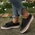 thumbnail image 5 of LOVZFMLL Women's Sneakers Slip On Fashion Tennis Shoes Breathable Knit Loafers Casual Summer Shoes Comfortable Flats Black 6.5, 5 of 5