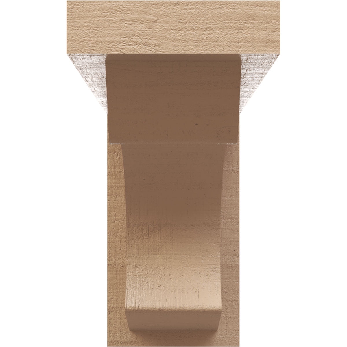 3"W x 9"D x 6"H Classic Emerson Rough Cedar Woodgrain TimberThane Corbel, Primed Tan