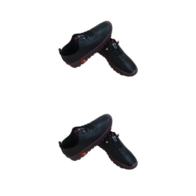 Zapatillas de deporte Qarigey Mocasines de plataforma a prueba de agua Negro treinta y seis 2piezas