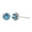 Blue, variant on Gemstone Copper Silver Plated Earrings Fancy Rubys Copper Silver Plated Stud Earrings Women'S Earrings Set with Zircon Gold Plated Earrings