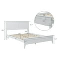 thumbnail image 3 of SYNGAR Full Size Bed Frame with Headboard, Platform Bed Frame Solid Wood with Headboard, White, LJ2095, 3 of 7
