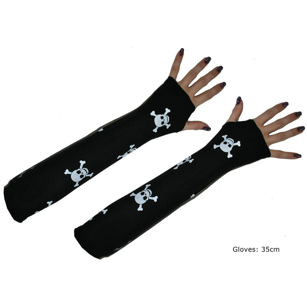 Funny Fashion Funny Fashion Fingerless Pirate Crossbones Gloves