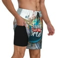thumbnail image 3 of Haiem Travel Around The World Men'S Quick-Dry Swim Trunks: Comfortable Beach Shorts With Mesh Lining And Pockets - Ideal For Swimming And Sunbathing Small, 3 of 9