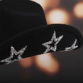 thumbnail image 7 of Jiibva Women Men Western Style Cowgirl Hat Wide Brim Rhinestone Star Western Hats for Wedding Carnival Rave Party Travel, 7 of 7