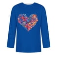 thumbnail image 4 of Camisas de Manga Larga para los Hombres Día de San Valentín Impresión Cuello Redondo Moda Casual, Mezcla de Poliéster de Lino de Algodón para Primavera Verano, 4 of 8