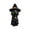 A, variant on Kmonabie Upgraded 2 Styles Cute Witch Figurines Resin Statue, Spooky Tabletop Decor for Windowsill Shelf Mantel Party Display, Mini Compact Size Hand Painted with Bright Green Eyes