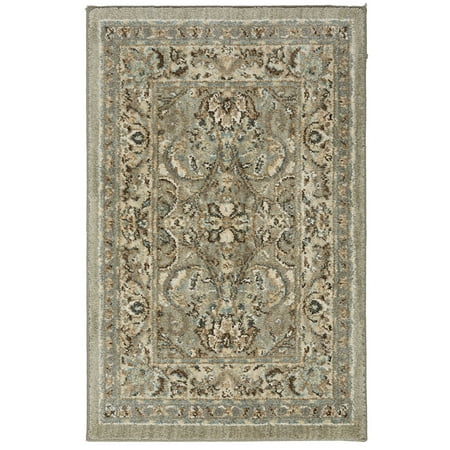 - Karastan Euphoria Area Rugs - 90262 90075 Transitional Willow Grey / Elephant Skin Flowers Petals Bulbs Leaves Rug