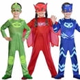 thumbnail image 2 of Mono azul rojo verde para niños, disfraz de Cosplay con máscara, héroe nocturno, conjuntos de vestido de fiesta de cumpleaños, disfraces de Navidad, 2 of 4