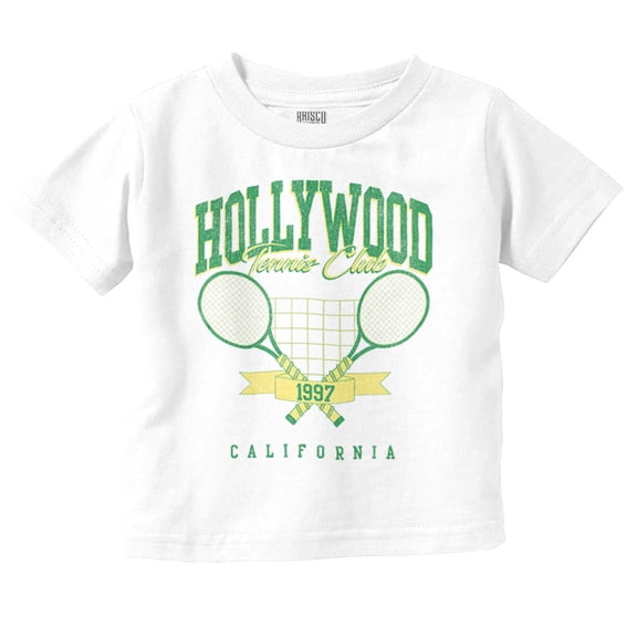 Retro Hollywood Tennis Club Poster Toddler Boy Girl T Shirt Infant Toddler Brisco Brands 24M