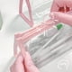 thumbnail image 5 of Bolsa grande transparente para lápices, organizador de material de oficina simple, rosa, 5 of 7
