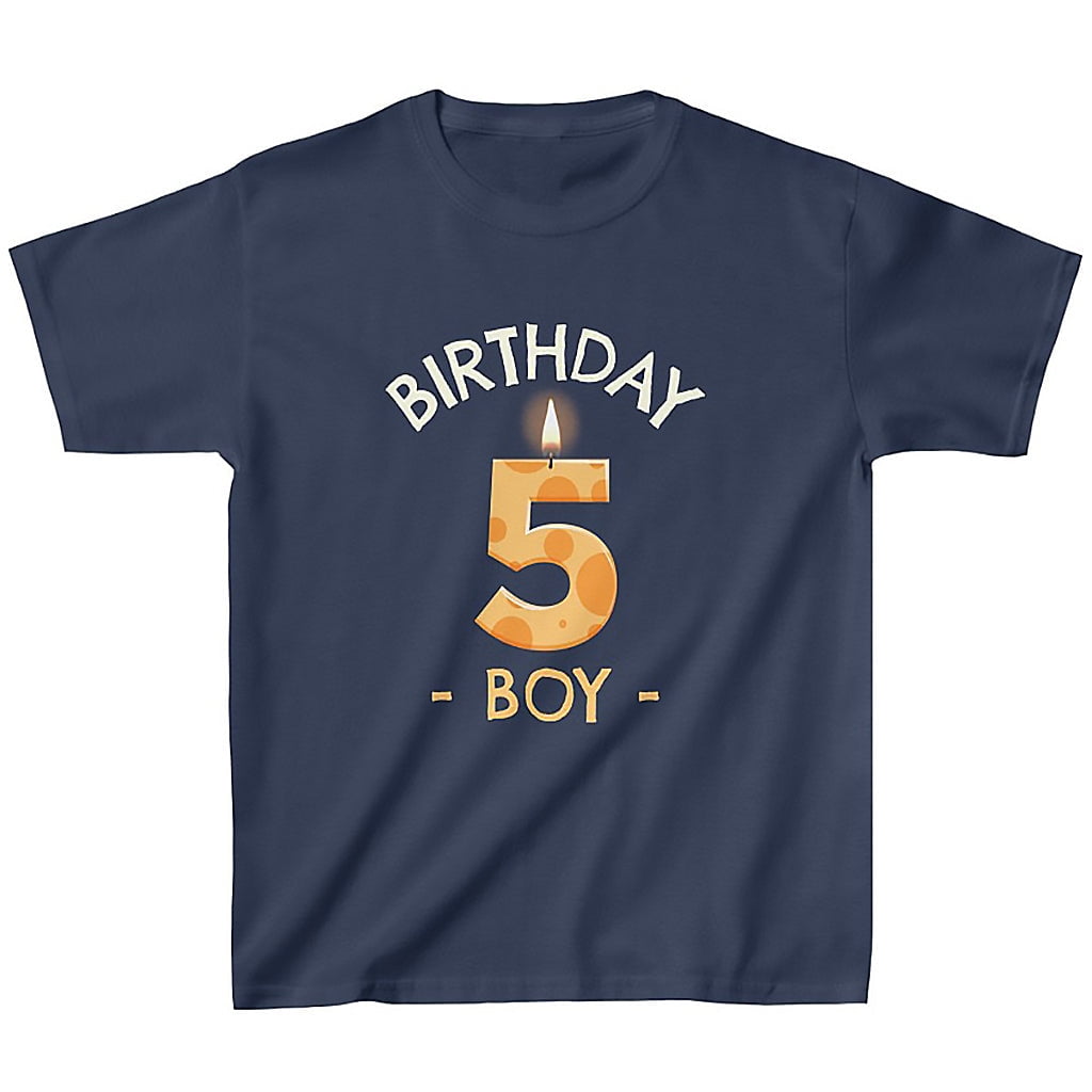 5th Birthday Candle 5th Birthday Boy Shirt 5 Year Old Boy 5th Birthday ...
