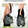 thumbnail image 4 of FORMRS Womens Corduroy Tote Bag Crossbody Shoulder Handbag with Pocket, Dark Floral, 4 of 7
