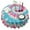 Colorful Tie Dye, variant on Colorful Leaf Pattern Round Tablecloth 60"x60",Wrinkle Wipeable Table Cloth for Kitchen Dining Room Picnic Patio Party