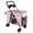 Pink, variant on Dapmiu Pet Stroller for Small to Medium Dogs up to 55lbs, Foldable Dog Cart with Sunroof & 5 Windows, 360° Wheels, Dining Tray, Breathable and Safe