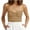 Khaki, variant on asjyhkr Womens Ribbed Knit Tube Tops Summer Sleeveless Slim Fitted Sexy off the Shoulder Blouses Solid Color