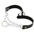 thumbnail image 2 of Collar con colgante de corazón fresco con personalidad a la moda, Collar de cadena para clavícula para mujer (negro), 2 of 5