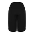 thumbnail image 5 of Women's High Waisted Capri Pants with Pockets Knee Length Quick Dry Athletic Yoga Workout Swim UPF50+ Summer 2025 Petite Black, 5 of 7