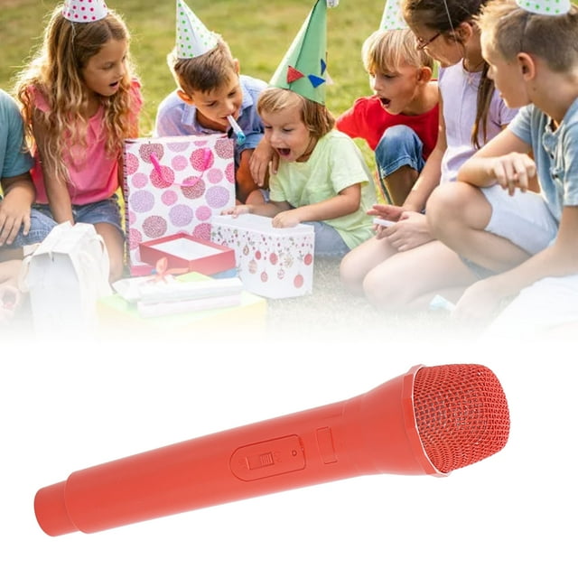 Microphone Toy, Microphone Prop Play, Portable ABS Plastic Microphones Props, Simulate Speech Practice, Microphone Toy for Cosplay, Music Party, Birthday, Party Favors