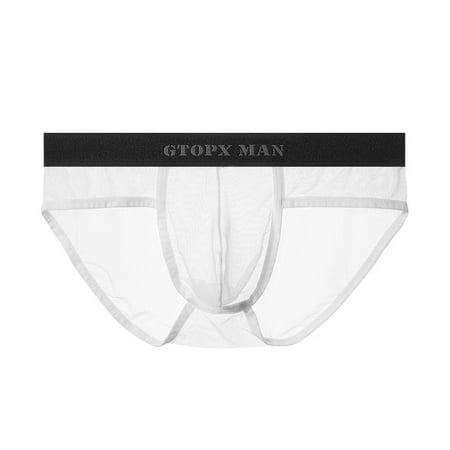 

Mens Ice Silk Sheer Briefs Underwear Underpants Mesh Bulge Pouch Panties