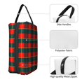 thumbnail image 3 of XMXT Large Capacity Makeup Pouch Bag, Classic Plaid Print Make Up Storage Bag Cosmetic Travel Toiletry Bags for Women Men, One Size, 3 of 9