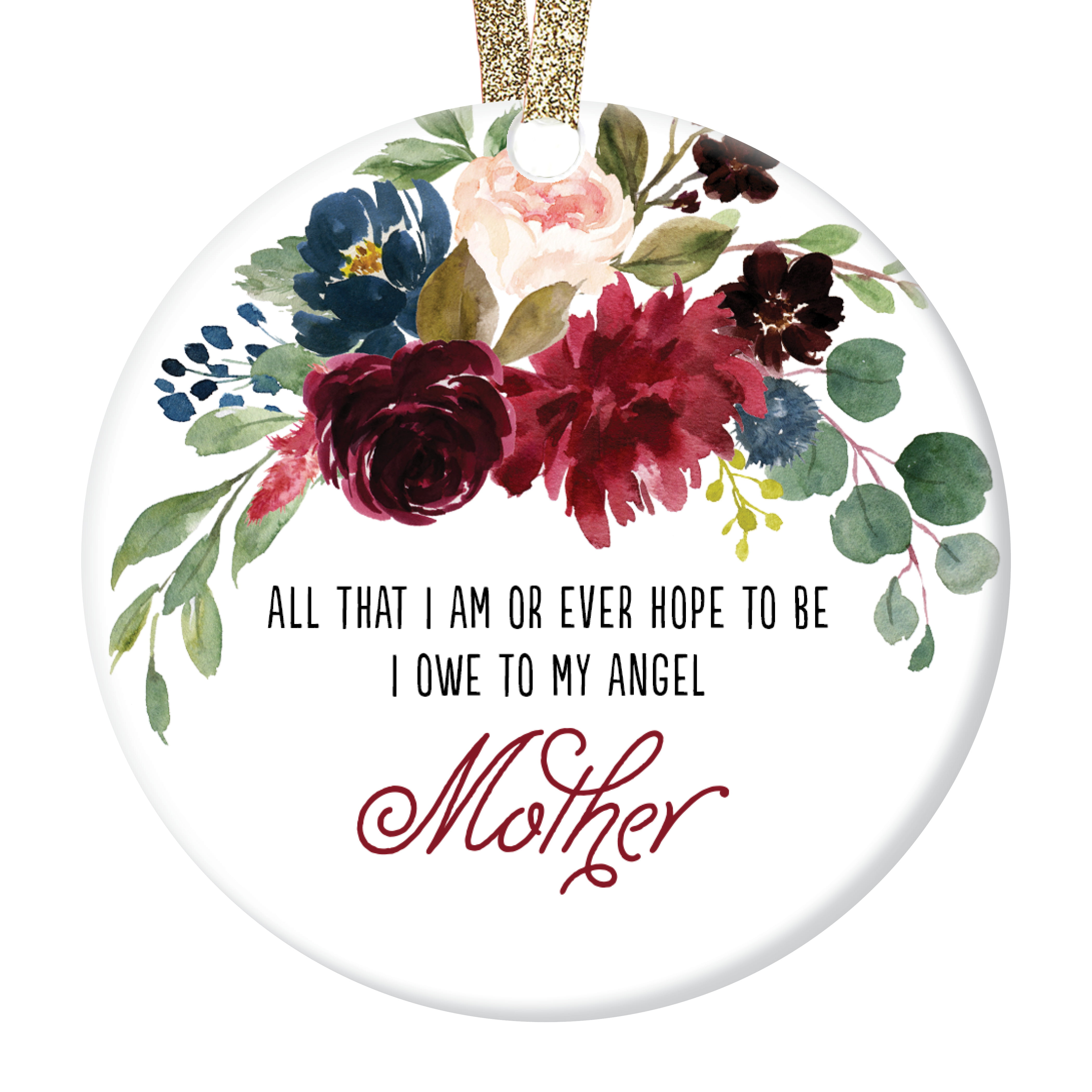 PETCEE Memorial Christmas Ornament Mom in Heaven Christmas Ornaments in Memory of Loved One Ornaments for Christmas Tree Decorations Loss of Mother Christmas Sympathy Gifts 