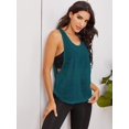 thumbnail image 3 of High-quality SweatyRocks Women's Sleeveless Scoop Neck Shirt Contract Mesh Racerback Tank Top, 3 of 5