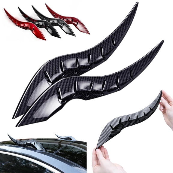 Dragon Horns Universal Devil Car Roof Decor Auto Exterior Accessories Easy Modification No-Drill Installation Creative Adhesive Vehicle Decoration for SUV, Sedan, Hatchback, Truck