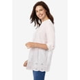 thumbnail image 3 of Woman Within Plus Size Embroidered Pintuck Tunic, 3 of 6
