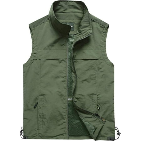 Men s Lightweight Quick Dry Outdoor Multi Pockets Fishing Vest