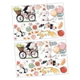 thumbnail image 4 of 2 Piezas Murales de Pared Pegatinas de Dibujos Animados Decoración Letras Extraíbles DIY Animales Fondo Decorativo Creativo Niñas Dormitorio Regalo, 4 of 7