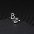 thumbnail image 2 of Anillo Mujer Letra Plata Y Oro Color Metal Apertura Ajustable Anillo Iniciales Nombre, 2 of 5