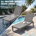 thumbnail image 3 of Vineego Set of 2 Patio Outdoor Chaise Lounge Chair Recliner with Adjustable Backrest, Light Taupe, 3 of 8